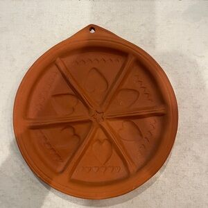 Vintage Mrs. Morrison Terracotta Heart Design shortbread Baking Mold. Classic!